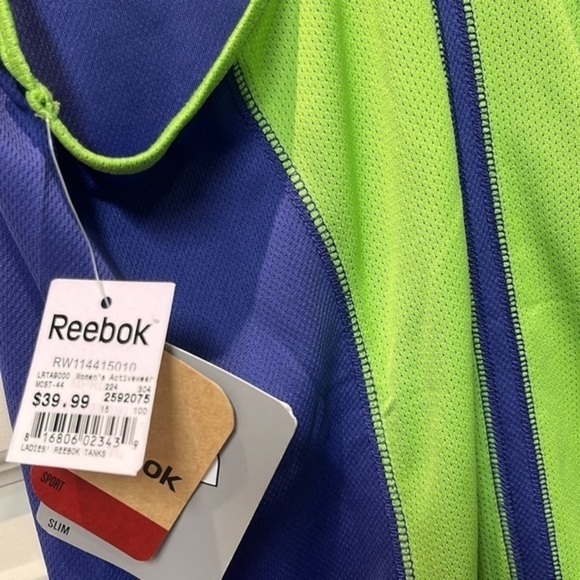 NWT Reebok racer‎ back running gym small tank - Picture 3 of 4